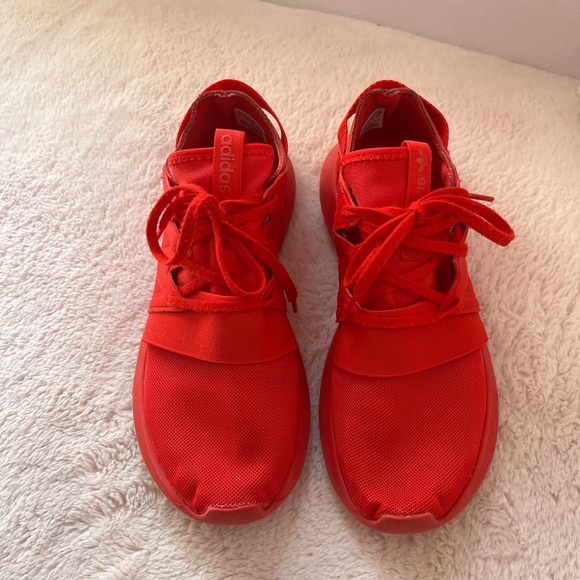 Adidas Tubular Viral Red Running Shoes / Tennis Shoes / Sneakers - Picture 3 of 10